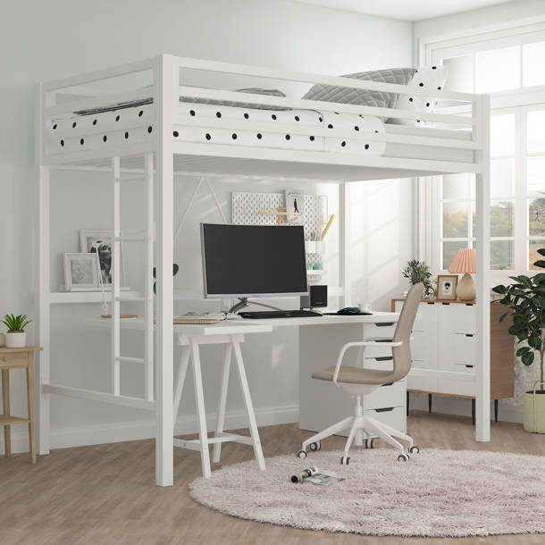 Isabelle & Max™ Everiz Twin Solid Wood Loft Bed with BuiltinDesk by